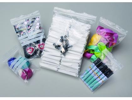 SACHET TRANSPARENT ECOCLIP POLYETHYLENE BASSE DENSITE    FERMETURE ZIP TROU PBAG18     6MM 23X32CM 100 UNITES