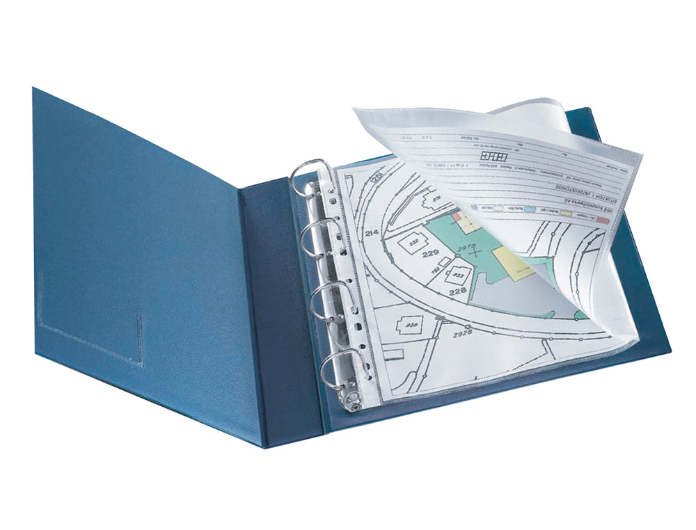 POCHETTE Q-CONNECT POLYPROPYLÈNE 8/100E PERFORÉE OUVERTURE ANGLE ANTISTATIQUE A4 210X297MM SACHET 25 UNITÉS