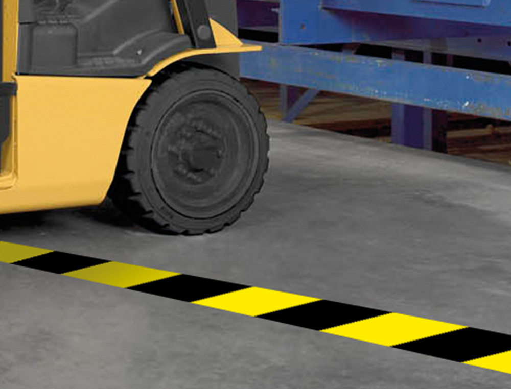 RUBAN ADHÉSIF Q-CONNECT SÉCURISÉ RUBAN SIGNALISATION RÉSISTANT 48MMX20M COLORIS NOIR/JAUNE