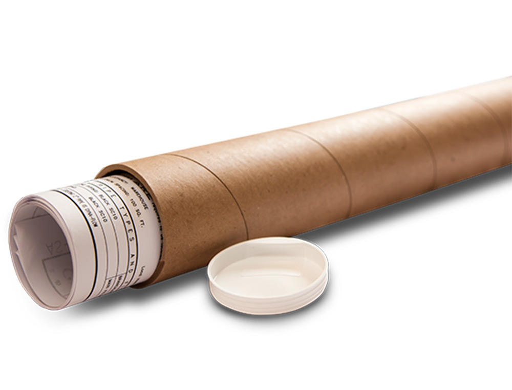 TUBE PORTE-DOCUMENTS Q-CONNECTCARTON ENCOLLE 1,8MM FORMAT   A3/A2 40X430MM COUVERCLE      PLASTIQUE TRES RESISTANT