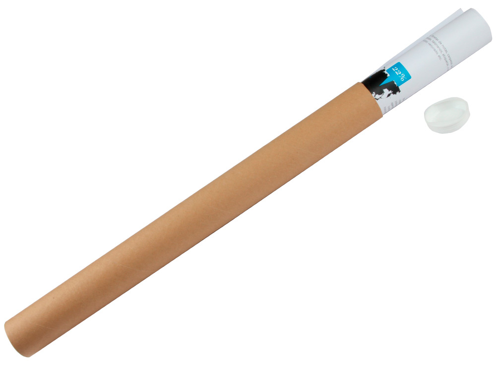 TUBE PORTE-DOCUMENTS Q-CONNECTCARTON ENCOLLE 1,8MM FORMAT   A3/A2 40X430MM COUVERCLE      PLASTIQUE TRES RESISTANT
