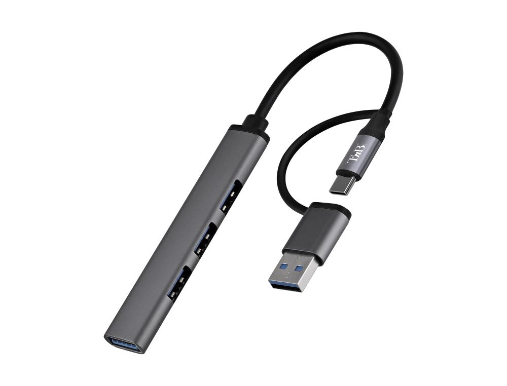 HUB USB-A/USB-C ULTRA SLIM TNBHub USB-A & USB-C ultra slim vers 4x USB-A