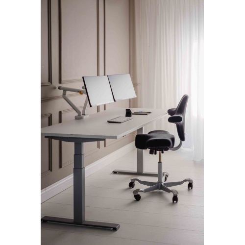 BRAS PORTE-DOUBLE ECRAN BE FLEXIBLE BLANC